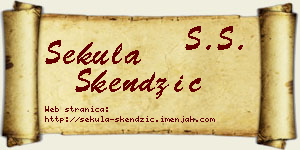 Sekula Skendžić vizit kartica